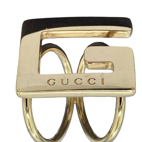 Gucci G Logo Gold tone Scarf Ring - Picture 1 of 8